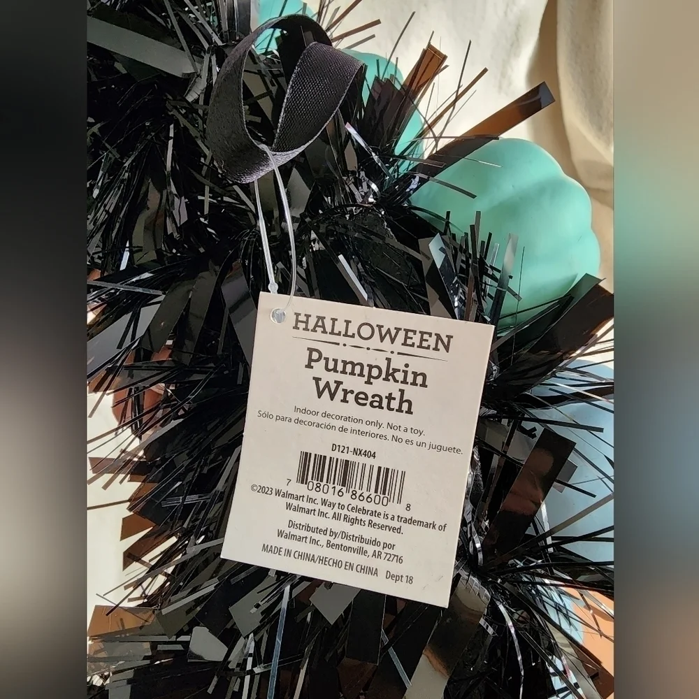 New fall Halloween Thanksgiving colorful Pumpkins wreath 17×17'